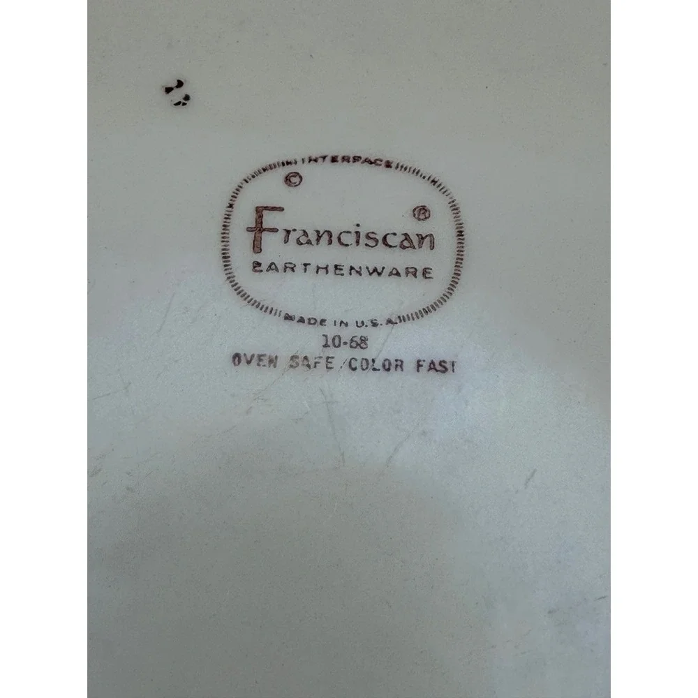 Vintage Franciscan Apple Earthenware Oval Serving Platter 12.75in Made USA 1968